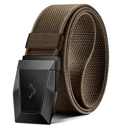 Produktbild: BULLIANT Taktischer Gürtel, Gürtel Herren Arbeitsgürtel Militär Wandern 3,8cm,Schnellverschluss Metallschnalle(Hellbraun,115cm/34-38
