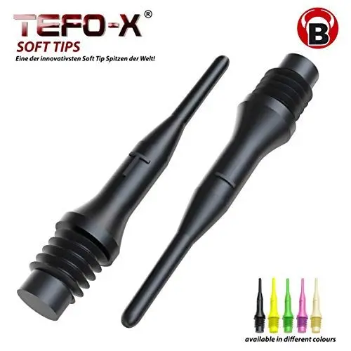 Produktbild: Bull's Erwachsene 61711 Bulls Softdart 100 Spitzen Tefo-X schw, M, Schwarz