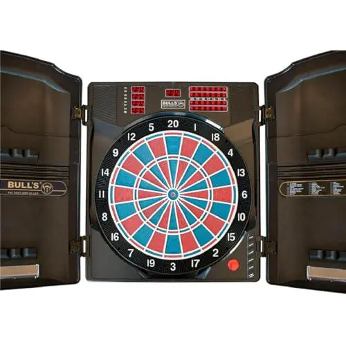 Produktbild: BULL'S RB Master Score Russ Bray Sound Elektronik Dartboard, Schwarz, 58 cm x 100 cm