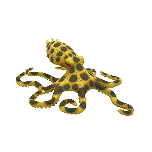 Produktbild: Bullyland 67510 - Spielfigur Blau-Ring Oktopus, ca. 13,8 cm große Tierfigur, detailgetreu, PVC-frei, ideal als kleines Geschenk für Kinder ab 3 Jahren