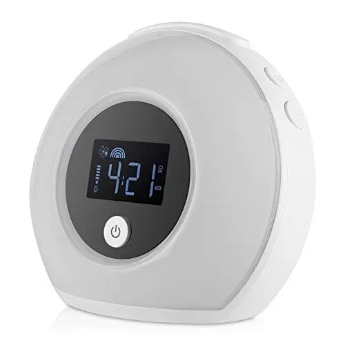 Produktbild: Bunte Digitaluhr mit Bluetooth-Lautsprecher, Weckwecker mit 3 Einstellungen für Natürliche Klänge, Tischlampe mit Nachtmodus mit LCD-Bildschirm, Geeignet für Schlafzimmer/Büro