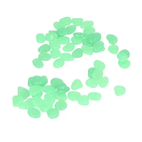 Produktbild: Bunte Fluoreszierende Leuchtende Kieselsteine ​​für den Außenbereich, für Dunkle Gärten, Gehwege, Gehwege, Gartenwege, 100 Beutel, Gemischte Farben. Hergestellt aus Leuchtenden