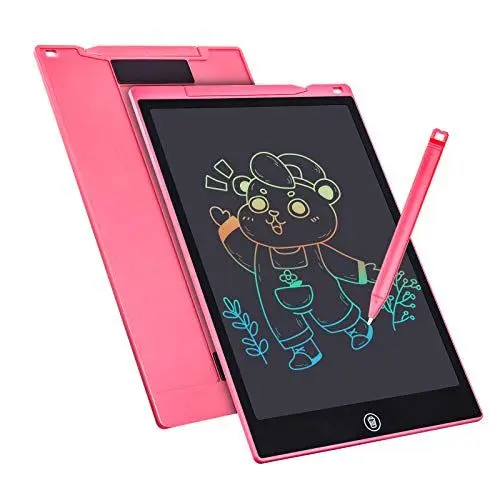 Produktbild: Bunte LCD Schreibtafel 12 Zoll，LCD Writing Tablet Elektronischer Tablette Grafiktablet Digitaler Drawing Pad，Kinderspielzeug FÜR 3-12 Jahre Alte Mädchen (Rosa)