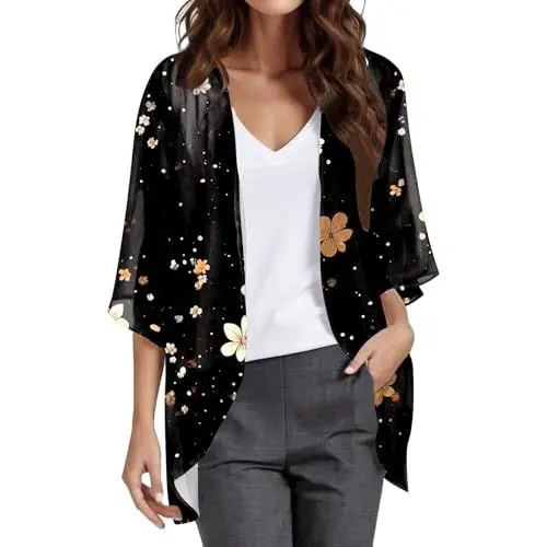 Produktbild: Bunte jacken Damen, Sweatjacke Damen kurz, Longshirt mit Leggings, Kleid leoprint, Shirt Teenager mädchen, Women's Cardigans, Linen Shirt, Chiffonbluse, jewelina Cardigan, Strand Poncho, Dirndl blau