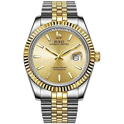 Produktbild: BUREI Automatische Mechanische Uhr Herren Luxus Business Wasserdicht Edelstahl Herrenuhr