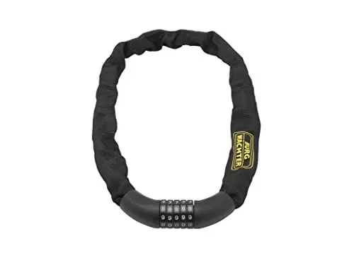 Produktbild: Burg Wächter Vierkantkette, Fahrradschloss mit Zahlencode, Kette für Fahrrad, Motorrad, E-Scooter, Gartenmöbel, 280 C 90, Schwarz, 90 cm