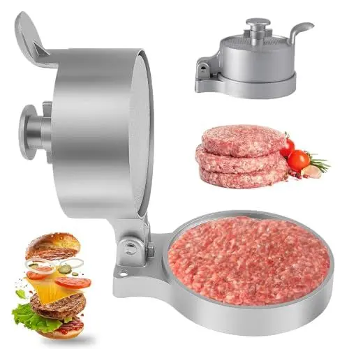 Produktbild: Burgerpresse für Hamburger Hamburgerpresse Einstellbare Dicke Patty Form, 11 cm Burger Pattie Presse Fleischpresse Fleischform für Leckere Hamburger, Fleisch