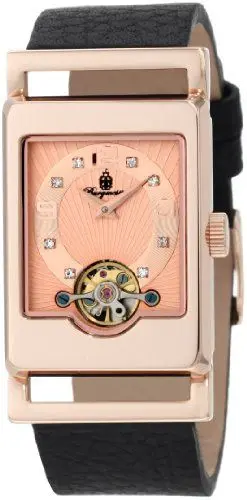 Produktbild: Burgmeister Armbanduhr für Damen mit Analog Anzeige, Automatik-Uhr und Lederarmband - Wasserdichte Damenuhr mit zeitlosem, schickem Design - klassische, elegante Uhr für Frauen - BM510-362 Delft