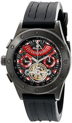 Produktbild: Burgmeister Armbanduhr für Herren mit Analog Anzeige, Automatik-Uhr und Silikonarmband - Wasserdichte Herrenuhr mit zeitlosem, schickem Design - klassische Uhr für Männer - BM172-622E Freeport