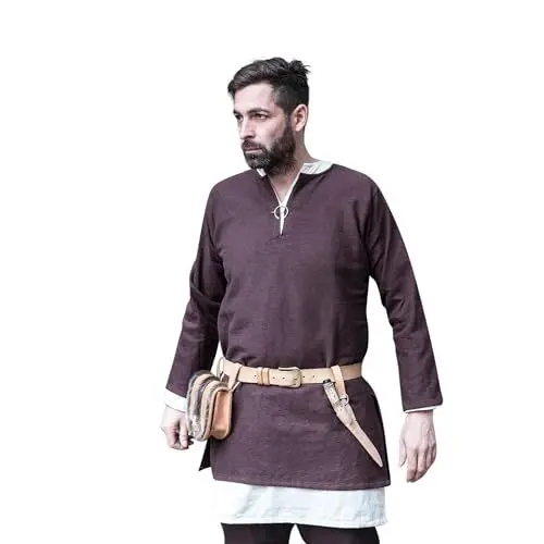 Produktbild: Burgschneider - Kurztunika Erik - Braun (M, Unisex, Baumwolle) Historisch - Early Medieval, Viking