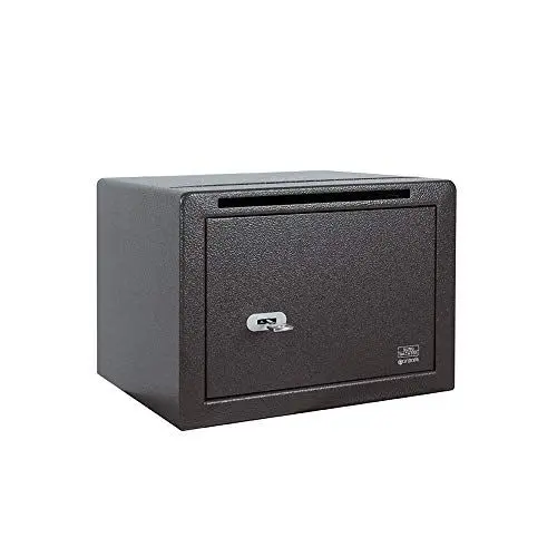 Produktbild: BURG-WÄCHTER Möbeltresor mit Schlüssel und Einwurfschlitzen, inkl. Fachboden, Doppelwandige Tür, 20,5 l, 14 kg, Point-Safe P2 S EWS, Schwarz