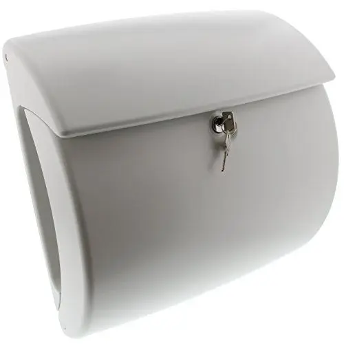 Produktbild: Burg-WÄCHTER Briefkasten mit Zeitungsfach ohne Namensschild, Kunststoff, Einwurf-Format DIN C4, 2 Schlüssel, Kiel 886 W, Weiß (ähnlich RAL 9003)