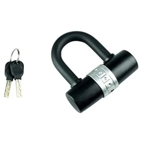 Produktbild: Burg-Wächter 1471 U-Bügelschloss mit Schlüssel, Universalschloss für Ketten und Seile, Diebstahlsicherung, Bügelstärke 14,0 mm, 1480 HB 100/55, schwarz