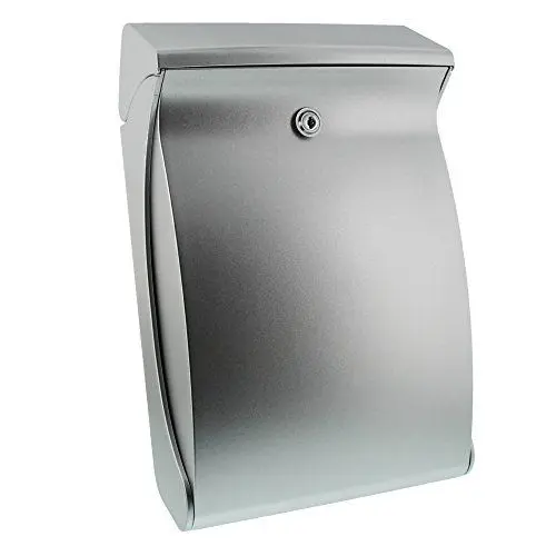 Produktbild: Burg-Wächter Briefkasten ohne Zeitungsfach ohne Namensschild, Hochwertiger Kunststoff, Einwurf-Format DIN C4, 2 Schlüssel, SWING 4906 SI, Silber (ähnlich RAL 9006)