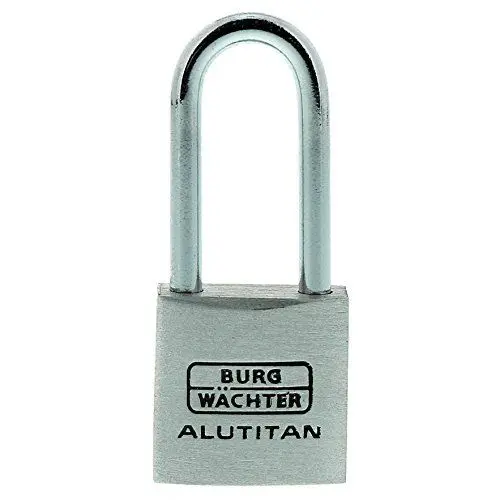 Produktbild: Burg-Wächter Vorhangschloss, Vorhängeschloss mit Schlüssel, Duo Set, 3,7 mm Bügelstärke, massives Aluminiumschloss, Innenwerk rostfrei, Gehärtet, Alutitan Duo 770 HB 20 26 SB