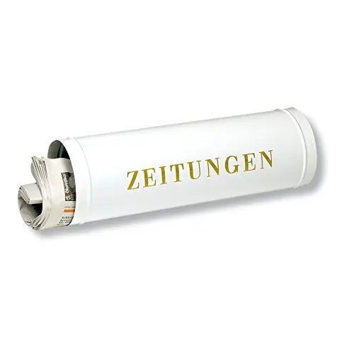 Produktbild: Burg-Wächter Zeitungsrolle mit Seitendeckel, Briefkastenergänzung, Rund, Verzinkter Stahl, 800 W, Weiß (ähnlich RAL 9016)