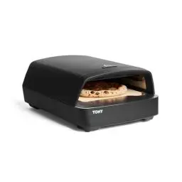 Produktbild: BURNHARD Gas Pizzaofen - Tony, 450 °C, Tragbarer 5,9 kW Outdoor Ofen für Pizza (58,5 x 47,7 x 24,8 cm) inkl. Cordierit-Pizzastein, geeignet für Terrasse, Balkon und Garten