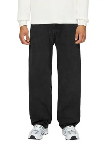 Produktbild: Burocs Baggy Fit Jeans - Black Grey - Jeans Herren - 5-Pocket-Style - Mit YKK-Reißverschluss - 100% Baumwolle, Farbe:Black Grey, Hosengröße:W34 L34