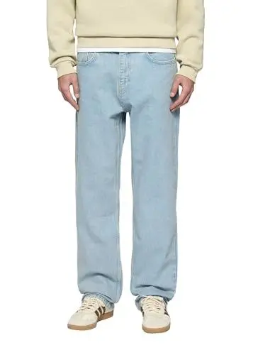 Produktbild: Burocs Basic Straight Fit Jeans - Blue - Jeans Herren - 5-Pocket-Style - Mit YKK-Reißverschluss - 100% Baumwolle, Farbe:Blue, Hosengröße:W36 L32