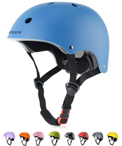 Produktbild: BURSUN Kinder Fahrradhelm Kinderhelm Skaterhelm für Alter 2-16 Jahre Jungen Mädchen, Kinderhelm für Fahrrad Roller Skateboard Scooter Roller Skating