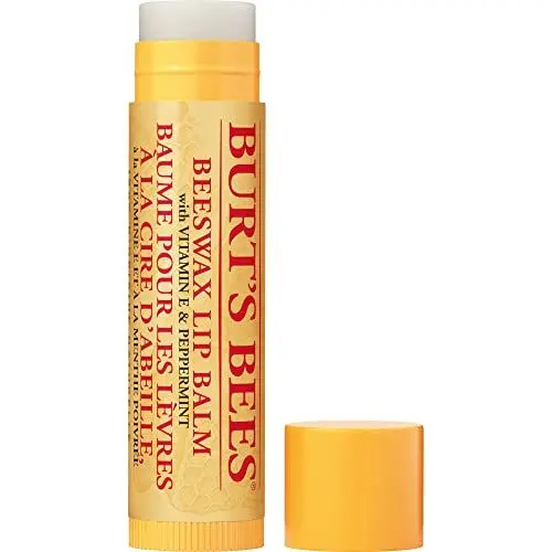 Produktbild: Burt's Bees 100 Prozent Natürlicher feuchtigkeitsspendender Lippenbalsam, Original Bienenwachs, mit Vitamin E und Pfefferminzöl, 1 Stift, 0.15 oz/ 4.25 g