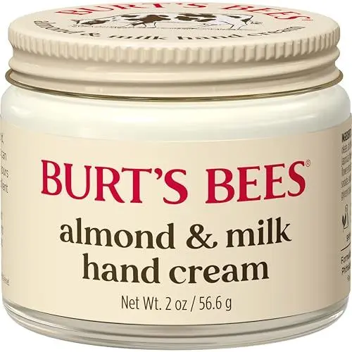 Produktbild: Burt's Bees® 99% natürliche feuchtigkeitsspendende Mandel- und Milch-Handcreme — 56,6 Gramm Glas