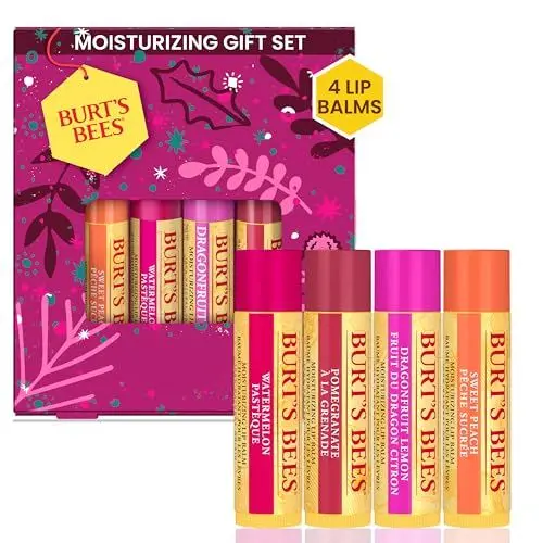 Produktbild: Burt’s Bees Lippenbalsam mit Bienenwachs Bounty Fruit (Süßer Pfirsich, Wassermelone, Granatapfel und Drachenfrucht-Zitrone)