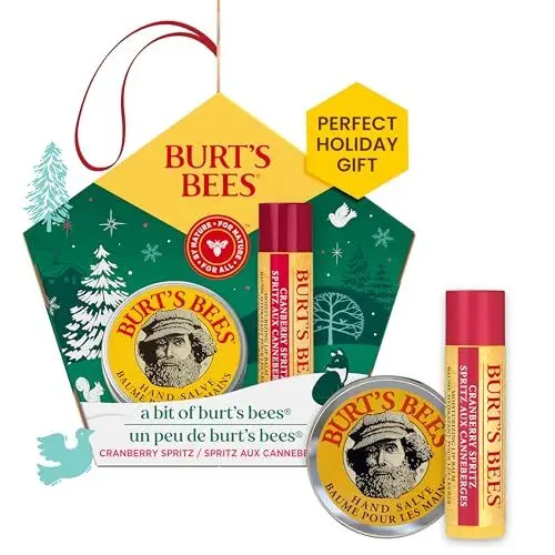 Produktbild: Burt’s Bees Lippenpflege Cranberry Spritz Geschenkset (Cranberry Spritz Lippenbalsam und Handbalsam im Mini-Format)