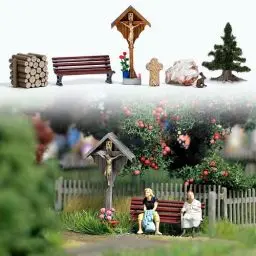 Produktbild: BUSCH 1148 - Wegkreuz mit Zubehör
