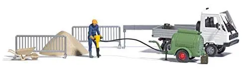 Produktbild: Busch 7904 H0 Hako Multicar mit Kompressor und Presslufthammer