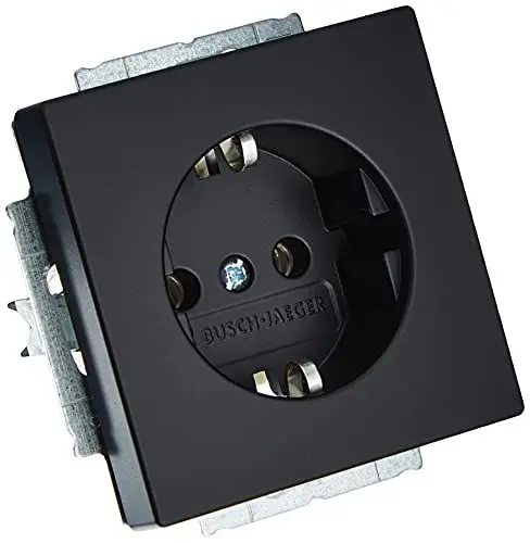 Produktbild: Busch-Jaeger 20 EUC-885 SCHUKO Steckdosen-Einsatz Schwarz Matt future linear 2CKA002011A3883