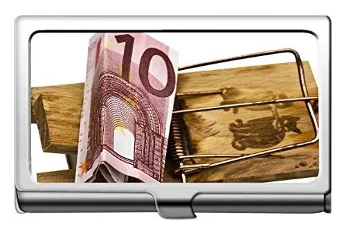 Produktbild: Business Name Card Holder 304 Edelstahl, Dollar Fall Absatz Edelstahl-Kartenhalter