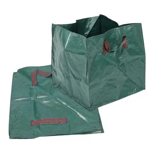 Produktbild: BUTIFULSIC 2 Stück Gartenabfallbeutel Gartenlaubabfallbeutel Gartenbedarf Hofaufbewahrung Halter Abfall Müllbeutel Gartenabfallbehälter Gartenarbeitstasche Rasen Gartentasche