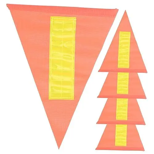 Produktbild: BUTIFULSIC 5St reflektierender Wimpel Fahrräder Fahrräder Fahrradanhänger-Flagge Embleme Auto Zubehör Flaggen für Kinderfahrräder Fahrradfahnen Zelt Kart fahren Reflektor schmücken Banner PVC