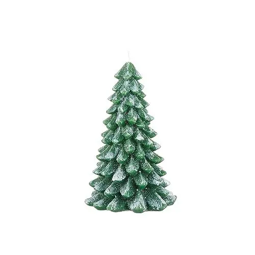 Produktbild: BUTLERS Kerze Tannenbaum 18 cm x Ø 11cm | Baumkerze für den Advent Spitzkerze für Tischdeko, Weihnachtsdeko, Adventskränzen | Tafelkerze zur Dekoration von Couchtisch, Regal, Wohnzimmer