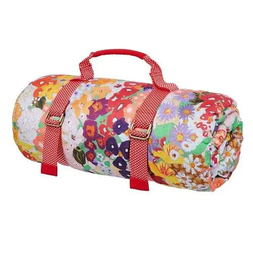 Produktbild: BUTLERS Picknickdecke 180x140cm Outdoor Stranddecke -Picnic Deluxe- waschbare weiche Campingdecke mit wasserdichter Rückseite und Tragegurt | ideal für Park, Garten oder als Krabbeldecke
