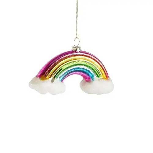 Produktbild: BUTLERS Weihnachtsbaumkugel Regenbogen Christbaumschmuck Glas Bunt -Hang ON- Weihnachten Baumkugeln Rainbow Figur Anhänger | Tannenbaum Deko & Weihnachtsdeko