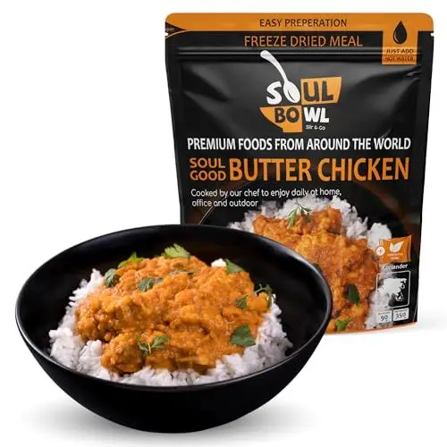 Produktbild: Butter Chicken - Fertiggericht - Camping Nahrung - Outdoor Nahrung - Express Mahlzeit - Lange Haltbar - Notfall Nahrung - indisches Essen mit Hühnchen