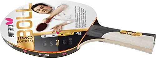 Produktbild: Butterfly® Timo Boll Gold 85020 Tischtennisschläger | Tischtennis Racket Bat Hobby & Freizeit | Trainingsschläger für geüpte Spieler | ITTF zertifizierter Pan Asia Belag | konkave Griffform