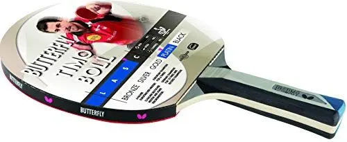 Produktbild: Butterfly Tischtennisschläger Timo Boll PLATIN | 1,8mm Schwamm und Pan Asia Belag mit ITTF Zertifizierung | ergonomischer Griff | Trainingsschläger