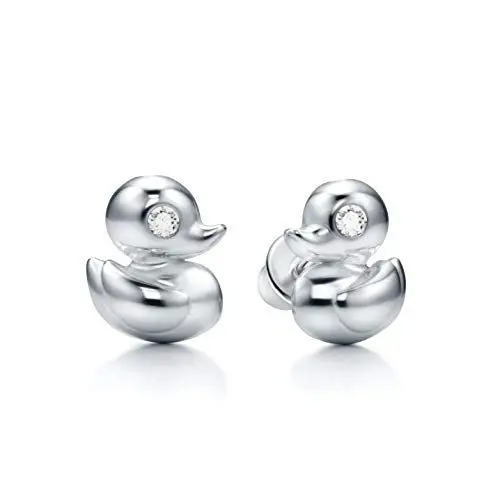 Produktbild: butterfly Mädchen Ohrstecker Sterling-Silber 925 Klar Ente Eco-Verpackung Geschenk Schmuck