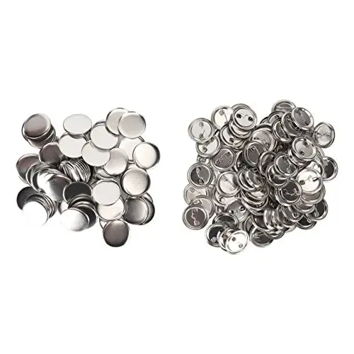 Produktbild: Button-Teile, Runde Form, Leicht, Langlebig, 100 Sets, Blanko-Button-Maker-Zubehör für Bastelarbeiten (37MM)