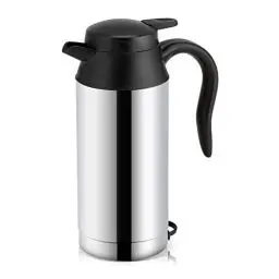 Produktbild: BuyWeek Auto Wasserkocher, 750 ml 12V Elektrische Wasserkocher mit Zigarettenanzünder, Edelstahl Auto Heizbecher Reisewasserkocher für Tee Kaffee