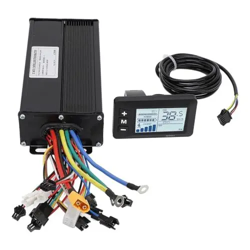 Produktbild: BuyWeek Elektrofahrrad Brushless Motor Controller Kit, 36V 48V 52V 1500W 2000W 40A 3 Modus Sinuswellen Controller mit GD01 LCD Display