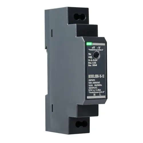 Produktbild: BuyWeek Hutschienen Netzteil 12VDC/15W/1,25A Hutschienen-Netzteil DIN-Rail HDR-15W-12 DIN-Schienen-Transformator AC zu DC für Industrielles Automatisierungs System