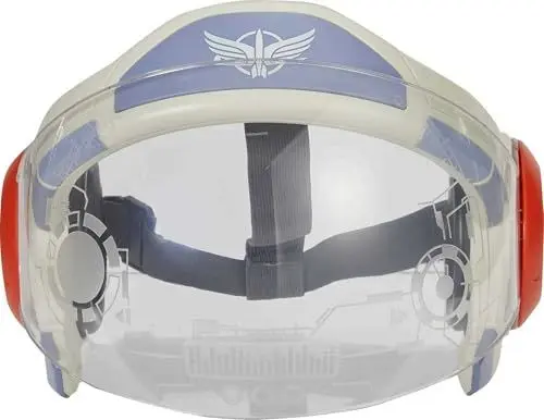 Produktbild: Buzz Lightyear HHJ73 - Space Ranger-Trainingsvisier Kostüm Spielzeug, vom Film inspirierte lila weiß rote Kopfbedeckung für Rollenspiel, Spielzeug Geschenk für Kinder ab 4 Jahren(Exklusiv bei Amazon)