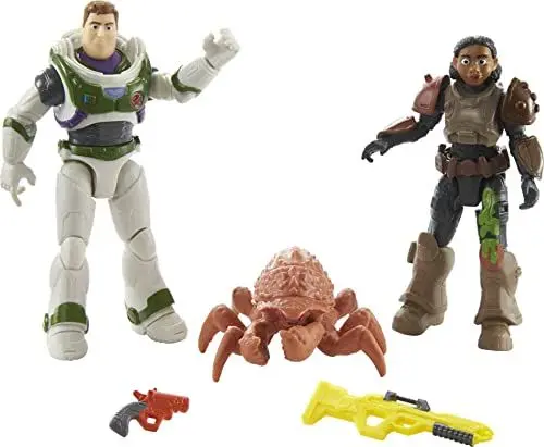 Produktbild: Buzz Lightyear HHY15 - Space Ranger Verteidigungsfiguren & Zubehör, Exklusive Packung, ca 13cm groß, 2 Actionfiguren, Käfer & Werkzeuge, Spielzeug für Kinder ab 4 Jahren