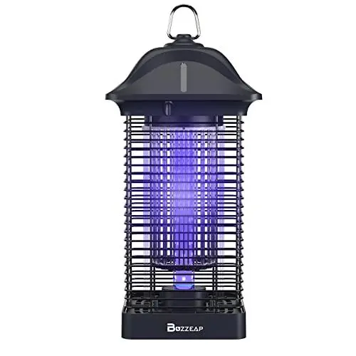 Produktbild: Buzzeap Elektrischer Insektenvernichter, Mückenlampe mit 60 UV-LED-Perlen Mückenschutz IPX4 wasserdichte Fliegenvernichter, Fliegenfalle Elektrisch Hängbar Mückenfalle Mückenvernichter für Innen Außen
