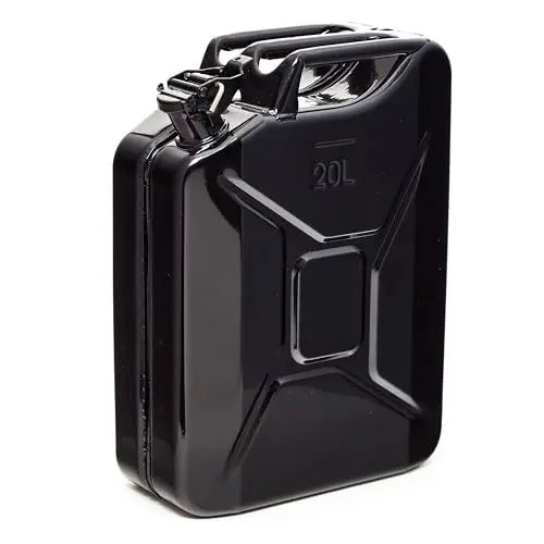 Produktbild: BW® Kraftstoffkanister Metall Benzinkanister 20 Liter - Schwarz - RAL 9005 - TÜV-geprüft und UN-Zulassung - Made in Europe