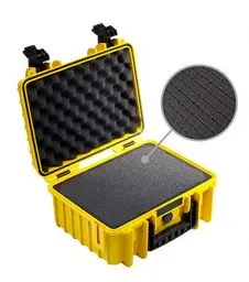 Produktbild: B&W Transportkoffer Outdoor - Typ 3000 - Gelb mit Würfelschaum - Wasserdicht nach IP67 Zertifizierung, Staubdicht, Bruchsicher und Unverwüstlich